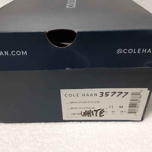 COLE HANN MEN GRAND 360 SUEDE LEATHER SLIP ON SHOES BLACK/WHITE 11M - Picture 7 of 16